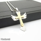 0292 .. Stainless Steel / Gold Wing Risti .. Kaulakoru - pikkukuva 5