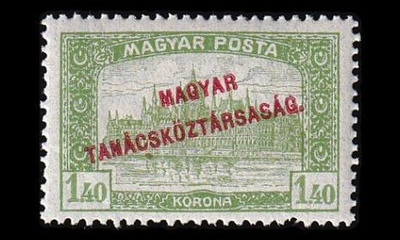 Unkari 281 ** Parlamenttirakennus 1.40 Kr pp (1919)