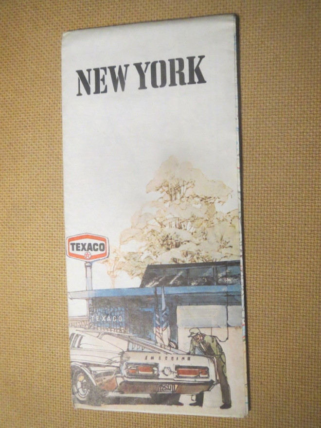 vintage Texaco New York kartta