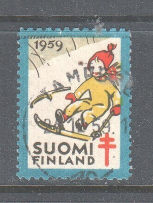 1959 TUB joulumerkki leimattuna.