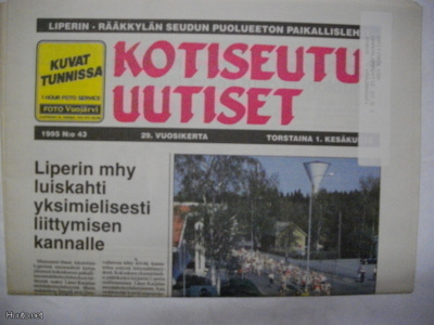 Kotiseutu-uutiset Nro 43/1995 (13.3)