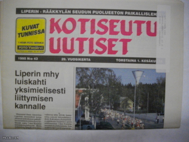 Kotiseutu-uutiset Nro 43/1995 (13.3)
