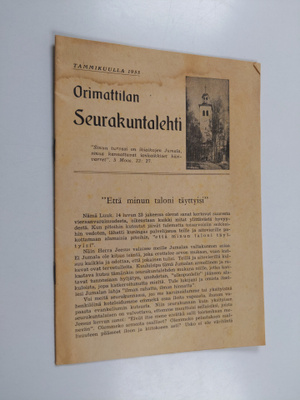 Orimattilan seurakuntalehti : tammikuu 1955