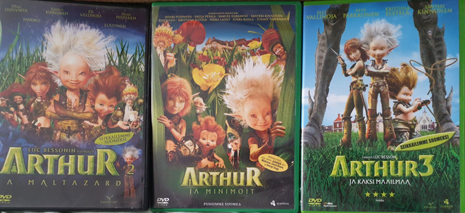 Arthur 1 - 3 DVD Luc Besson suomipuhe