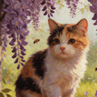 Kissa ja wisteriankukat - pikkukuva 1