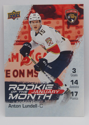 2021-22 Rookie of the month - January Anton Lundell