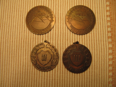 Mitaleita 4 kpl.1964-1969 .