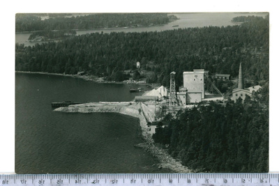 Sipoo ilmakuva Kalkkitehdas 1958 kuva. Jansson