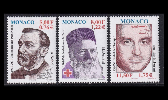Monaco 2566-8 ** Nobel-voittajia (2001)