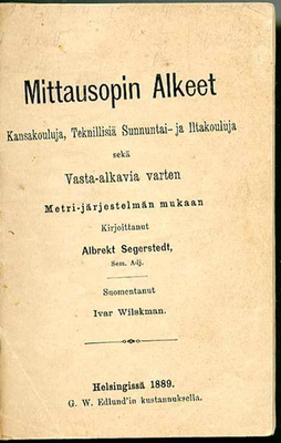 Mittausopin Alkeet  (1889)