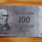 Suomen pankki  100 Markkaa 1963   J. V. Snellman - pikkukuva 2