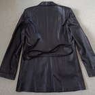 Musta nahkatakki,5XL(ry-108/112cm) - pikkukuva 2