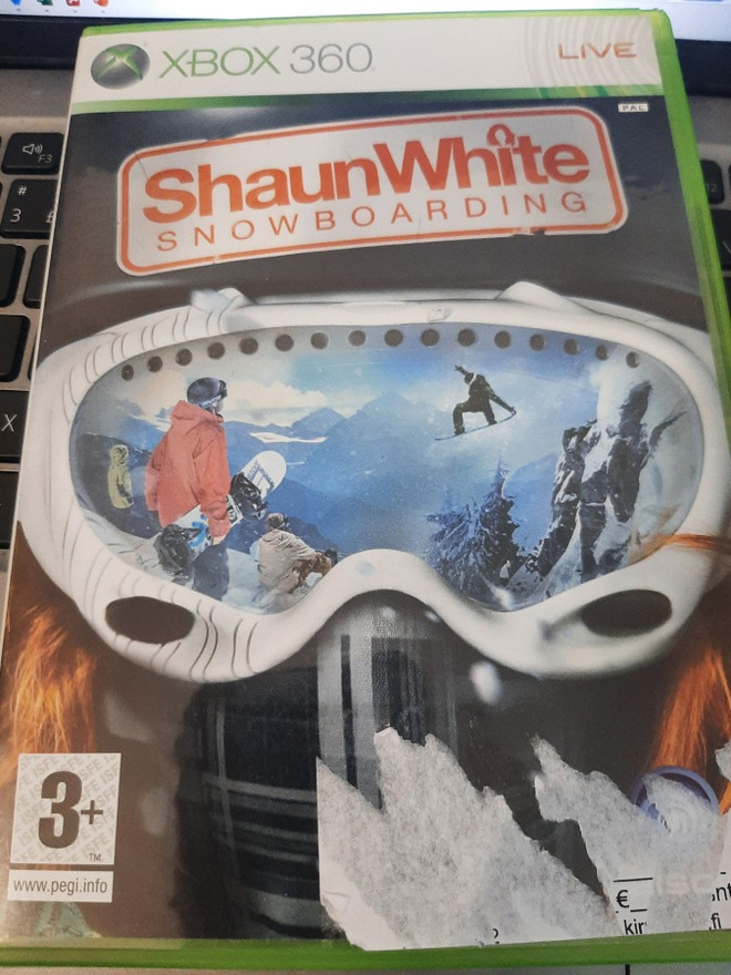 XBOX 360 Shaun White Snowboarding + kotelo + ohjeet