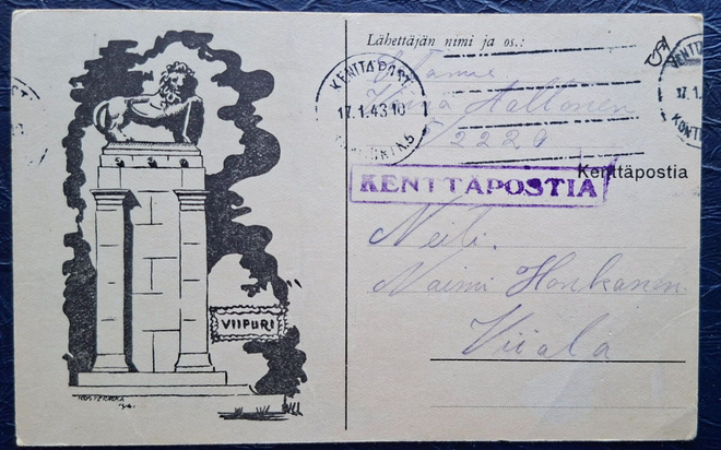 Niilo Kostermaa Wiipuri kortti.