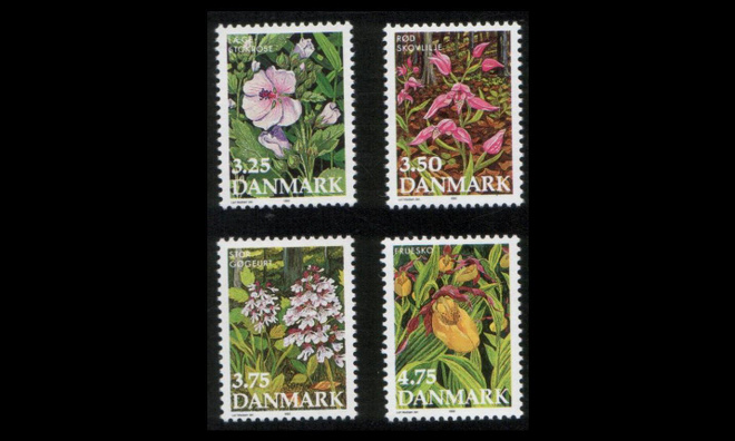 Tanska 981-4 ** Tanskalaisia kasveja (1990)