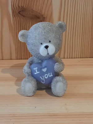 Nalle, jolla I love you sydän