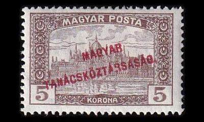 Unkari 284 * Parlamenttirakennus 5 Kr pp (1919)