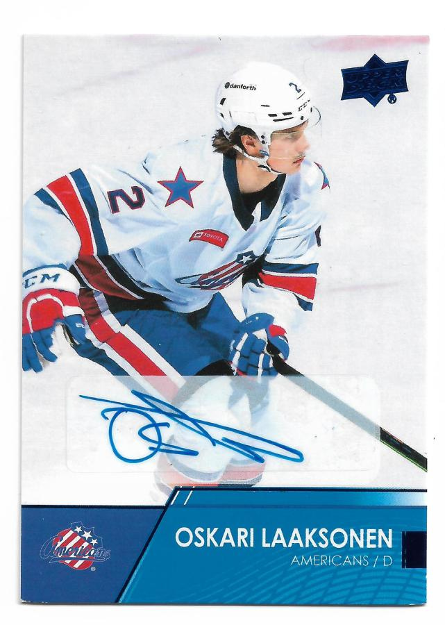 2021-22 Upper Deck AHL Autograph #32 Oskari Laaksonen