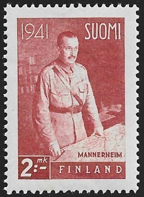 1941 Sotamarsalkka Mannerheim 2 mk ** LaPe 250 W I 19 mm