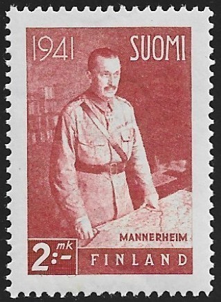 1941 Sotamarsalkka Mannerheim 2 mk ** LaPe 250 W I 19 mm