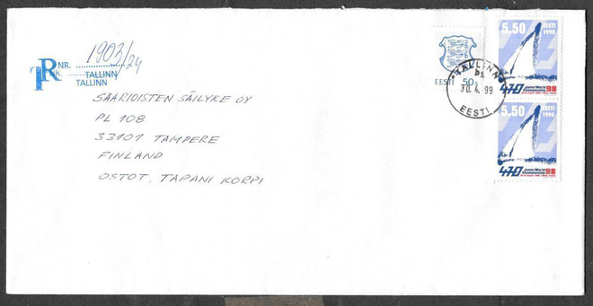 Eesti - R purjehdus +yl.m. (LAPE 2x329+205) Tallinna 30.4.99
