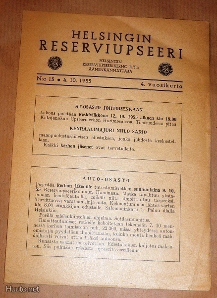 Helsingin Reserviupseeri Nr. 15 4.10.1955
