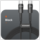 PD 100W / musta USB C - USB C data/latauskaapeli / 2m #e - pikkukuva 1