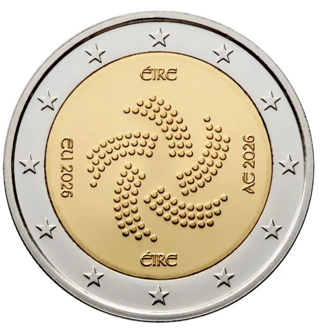** IRLANTI 2€ 2026 EU-puheenjohtajuus pillerissä **