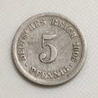 Saksa 5 Pfennig 1908F - pikkukuva 1