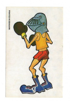 Dandy Funny Sport 1973 Nyrkkeily: Haarniska päässä.