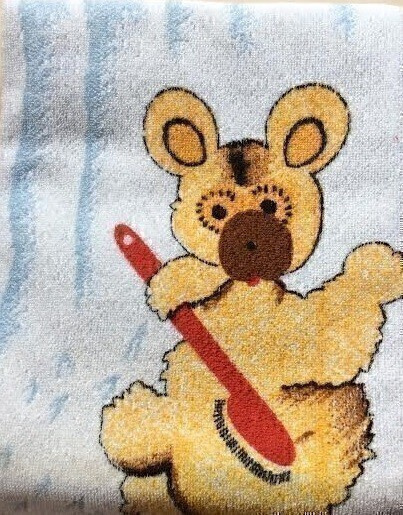 Nalle ja harja frotee kylpy pyyhe