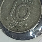 Sverige 10 Öre 1955 hopeaa kolikko - pikkukuva 1