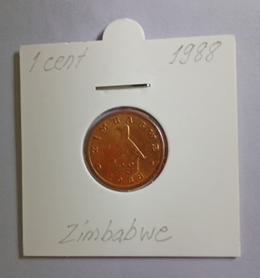 Zimbabwe 1 Cent v.1988 KM#1
