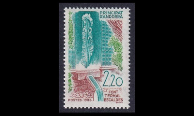 Andorra Fr 392 ** Kuumat lähteet (1988)