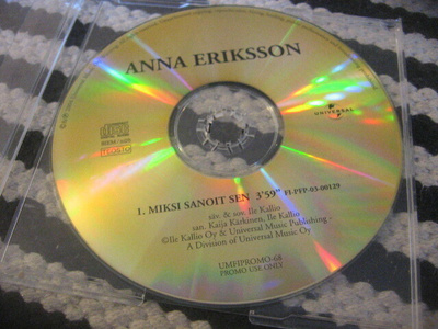 Anna Eriksson - Miksi sanoit sen (promo cds)