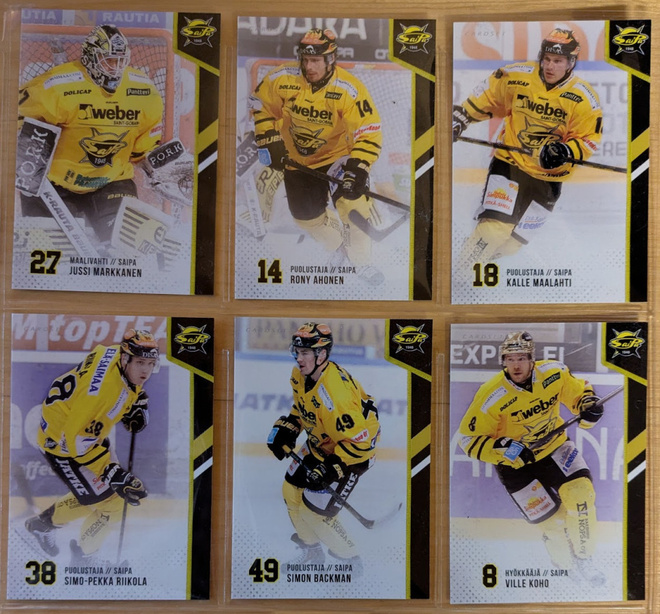 2014-15 Cardset Series 1 SaiPa Team Set 12 korttia (109-120)