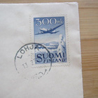 300 mk lentokone FDC-R-kuori vuodelta 1950 Tanskaan ilmapost - pikkukuva 3