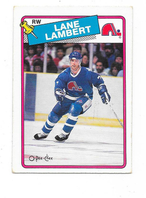 1988-89 OPC #224 Lane Lambert , Quebec Nordiques