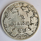 Saksa 1/2 mark 1914 A Hopeaa HYVÄ Lyöntikiiltoakin - pikkukuva 2