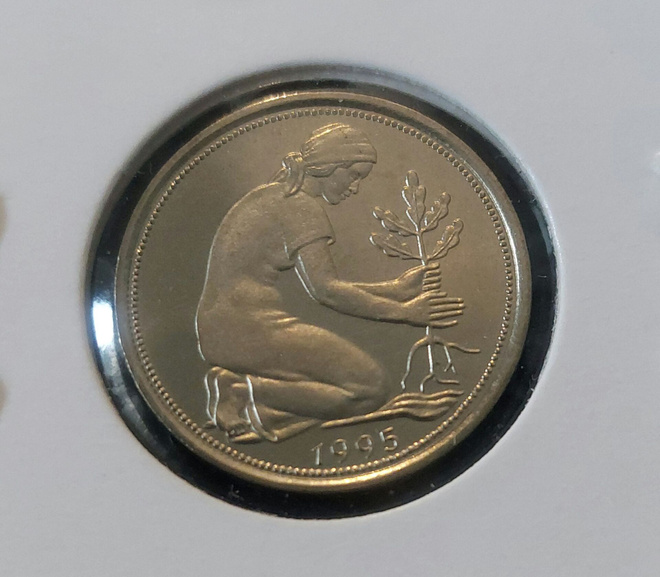 50 Pfennig 1995 G Saksa – Key date, lyöntimäärä 20 000 kpl