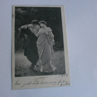 Nainen tarjoaa miehelle ruusua, nuoruuden kevät, p. 1902 - pikkukuva 1