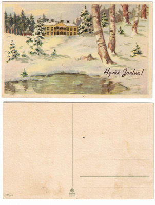Vanha kortti, KUVATAIDE 175/6, W. Drews