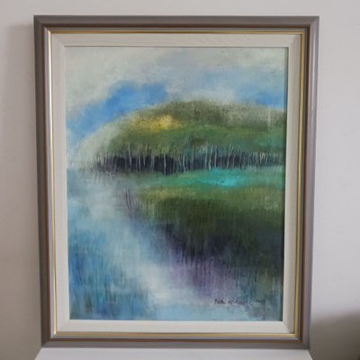 TAULU "Aamu-usva" koko 54x65 cm • Riitta Ali-Rekola 1998