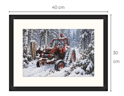 Uusi BM Volvo metsäkone traktori art print 30 cm x 40 cm