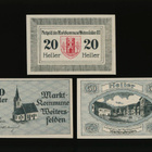 Itävalta Notgeld 20, 30, 50 Heller, Weitersfelden 1920 - pikkukuva 1