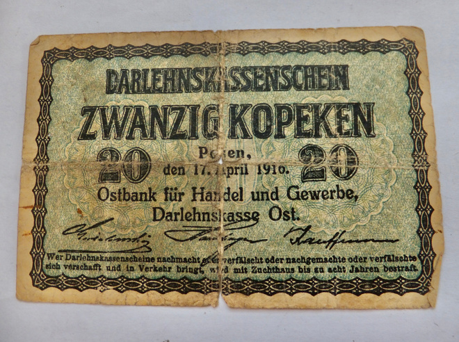 Saska Miehitetty Venäjä Puola Liettua 20 kop 1916 posen