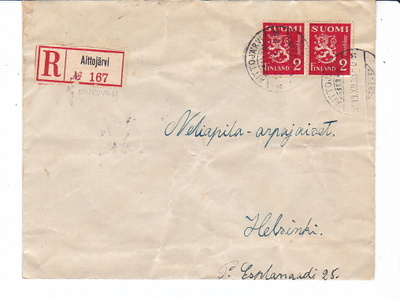 VANHA Kirjattu R-Kuori Aittojärvi 1938