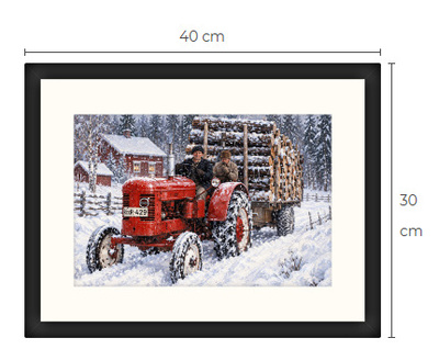 Uusi BM Volvo traktori art print 30 cm x 40 cm