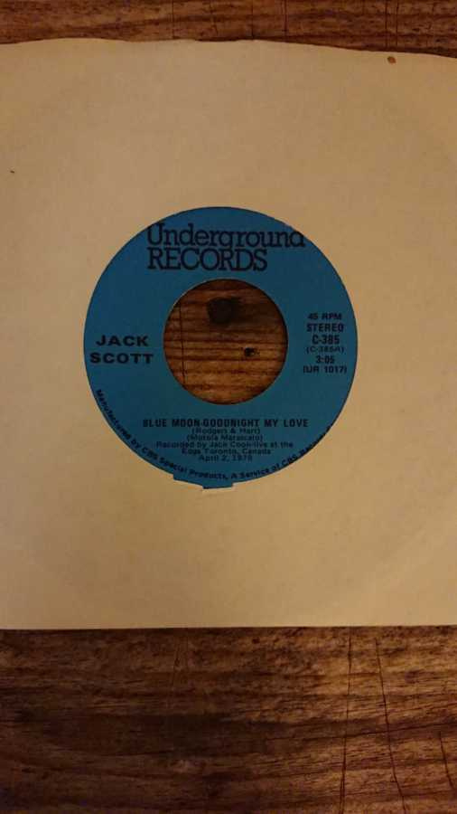 Jack Scott – Blue Moon - Goodnight My Love/Goodbye Baby 7"