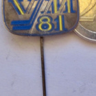 VANHA Osanottaja Merkki Jääkiekko MM-kisat 1981 Tukholma - pikkukuva 1